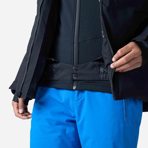 Rossignol - Veste De Ski Siz Pour Homme - Imperméable Et Respirante, Veste D'Hiver Chaude Pour L'Extérieur, Poches Skipass, Fermeture Éclair Complète, Capuche Amovible, Rouge Sport/Vert Fig