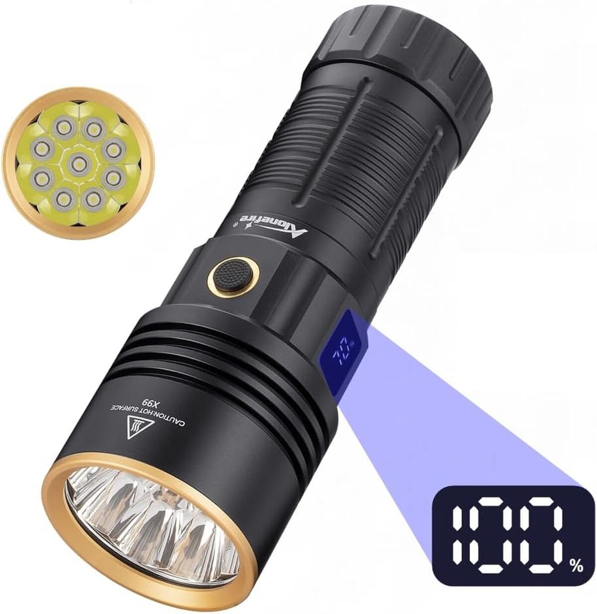 Test : lampe torche LED 3500 lumens Alonefire X99 ultra lumineuse