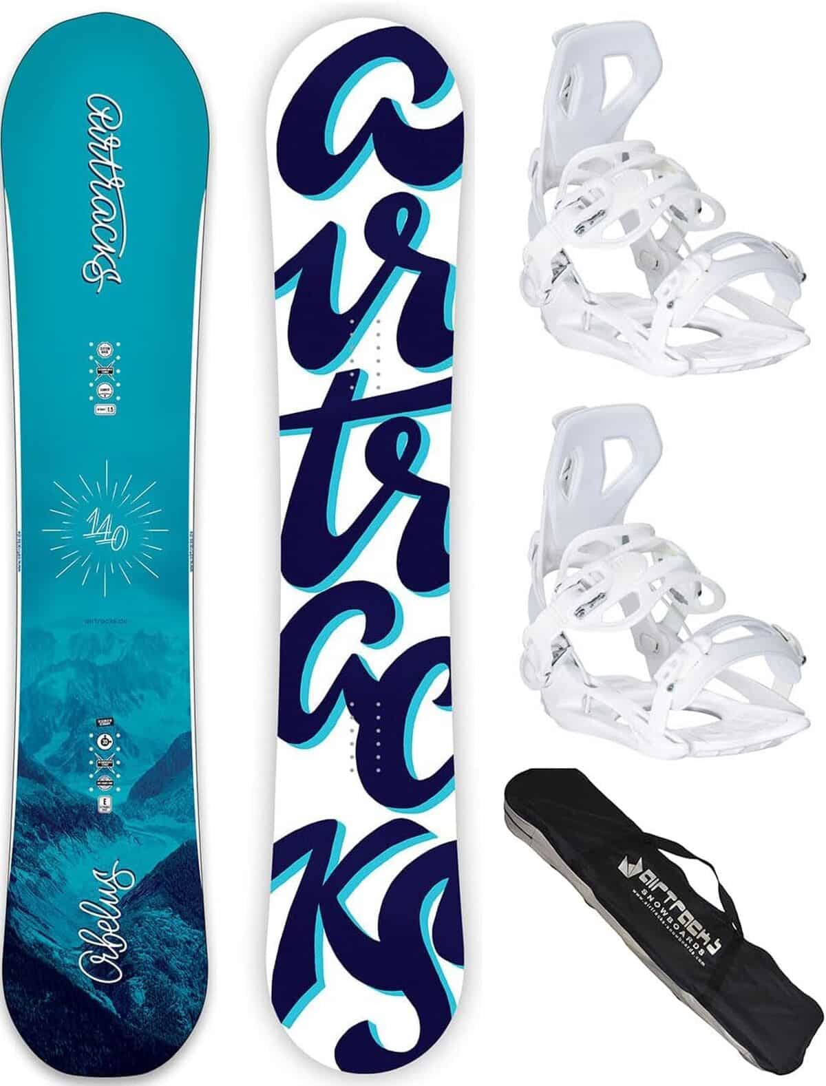 Test : snowboard Airtracks Orbelus Lady 155 et fixations Master W L