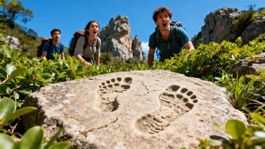 Randonnée sur la dalle à empreintes : voyage préhistorique