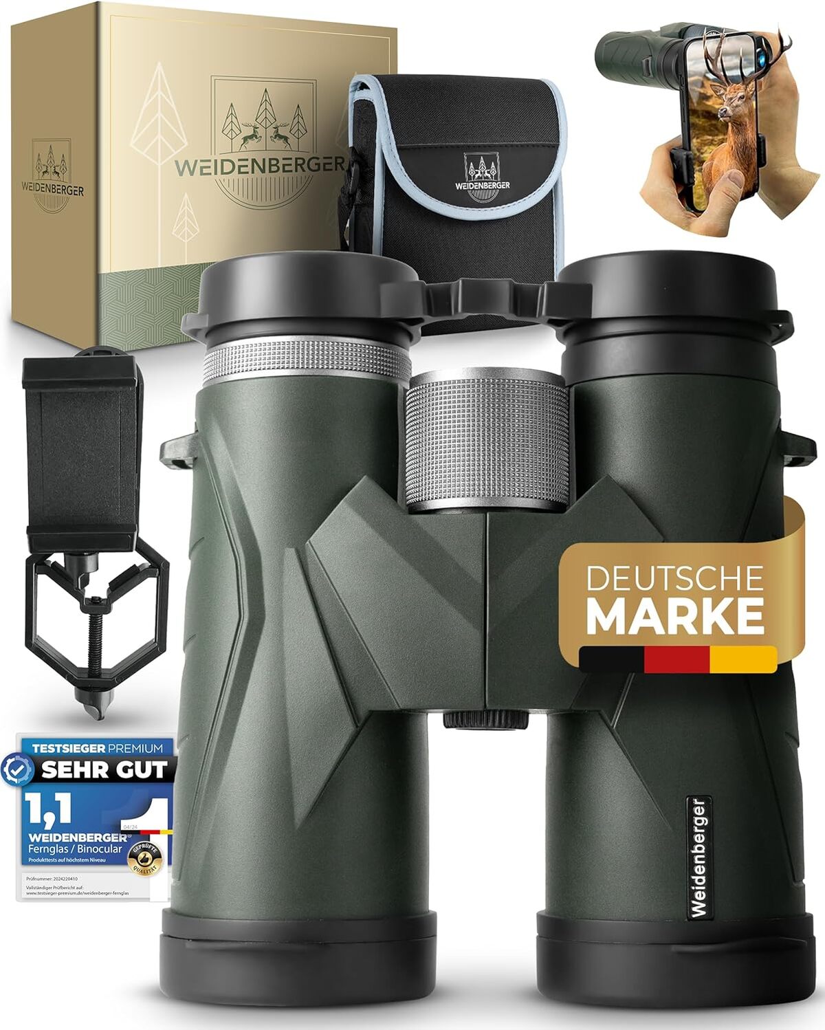 Test Weidenberger 12x42 : jumelles HD étanches pour adultes