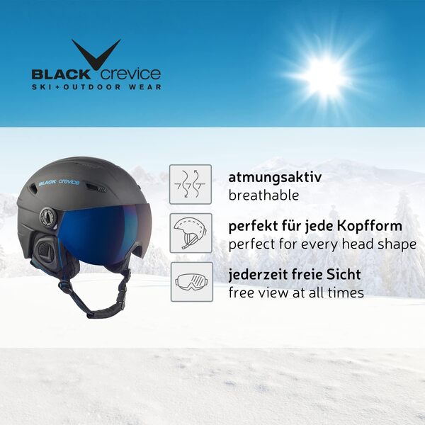 Black Crevice Skihelm Silvretta Mixte