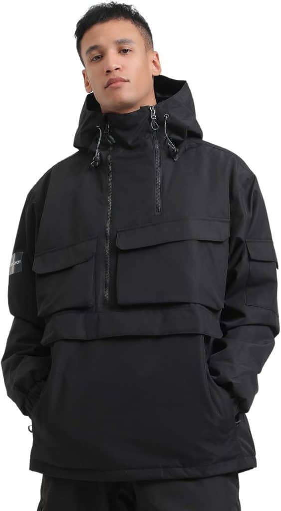 Test BSASB veste de ski et snowboard imperméable noire