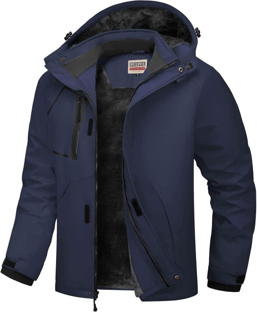 Test de la veste de ski Wulful imperméable à capuche bleu