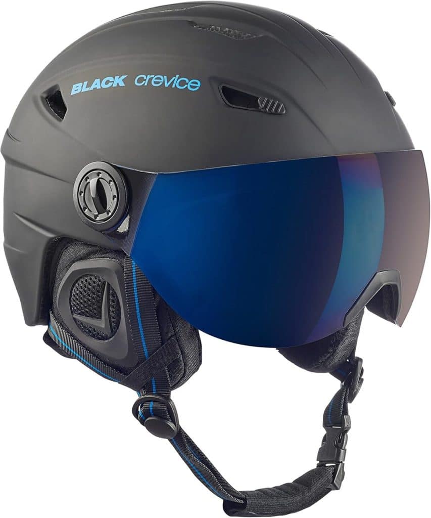 Test du casque de ski Black Crevice Silvretta avec visière