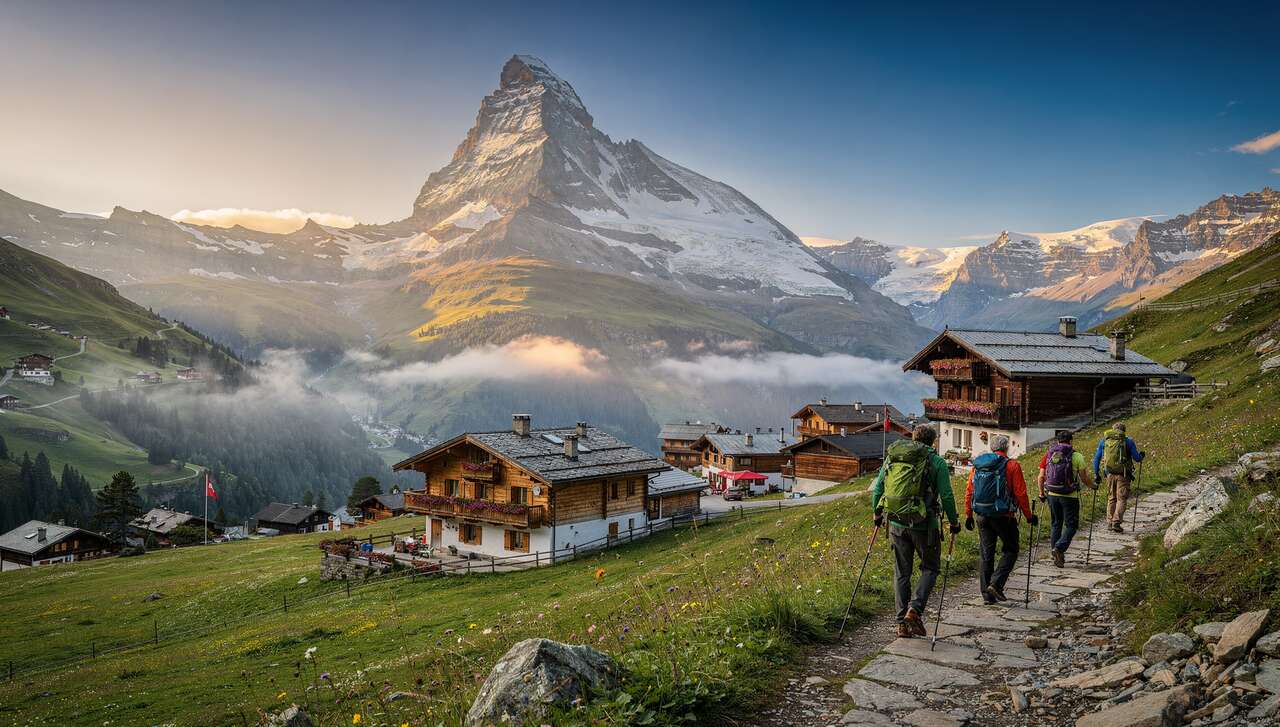 L'arriv&eacute;e &agrave; zermatt : fin de l'aventure alpine