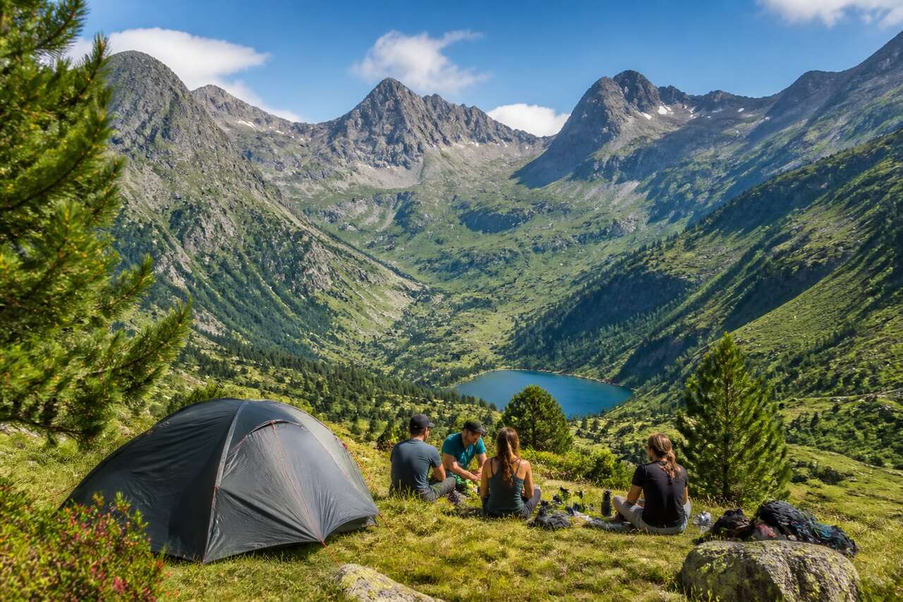 Aventure entre amis : camping sauvage et randonnées dans les Pyrénées